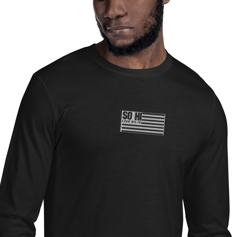 SO HI CLASSIC "USA" - EMBROIDERED FITTED LONG SLEEVE