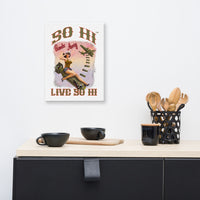 LIVE SO HI PIN UP EDITION CANVAS ART "BOMBS AWAY"- WHITE CANVAS