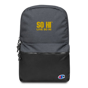 LIVE SO HI EDITION "LIVE SO HI" - Embroidered Champion Backpack