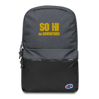 SO HI ON ADVENTURE EDITION GOLD - EMBROIDERED CHAMPION BACKPACK