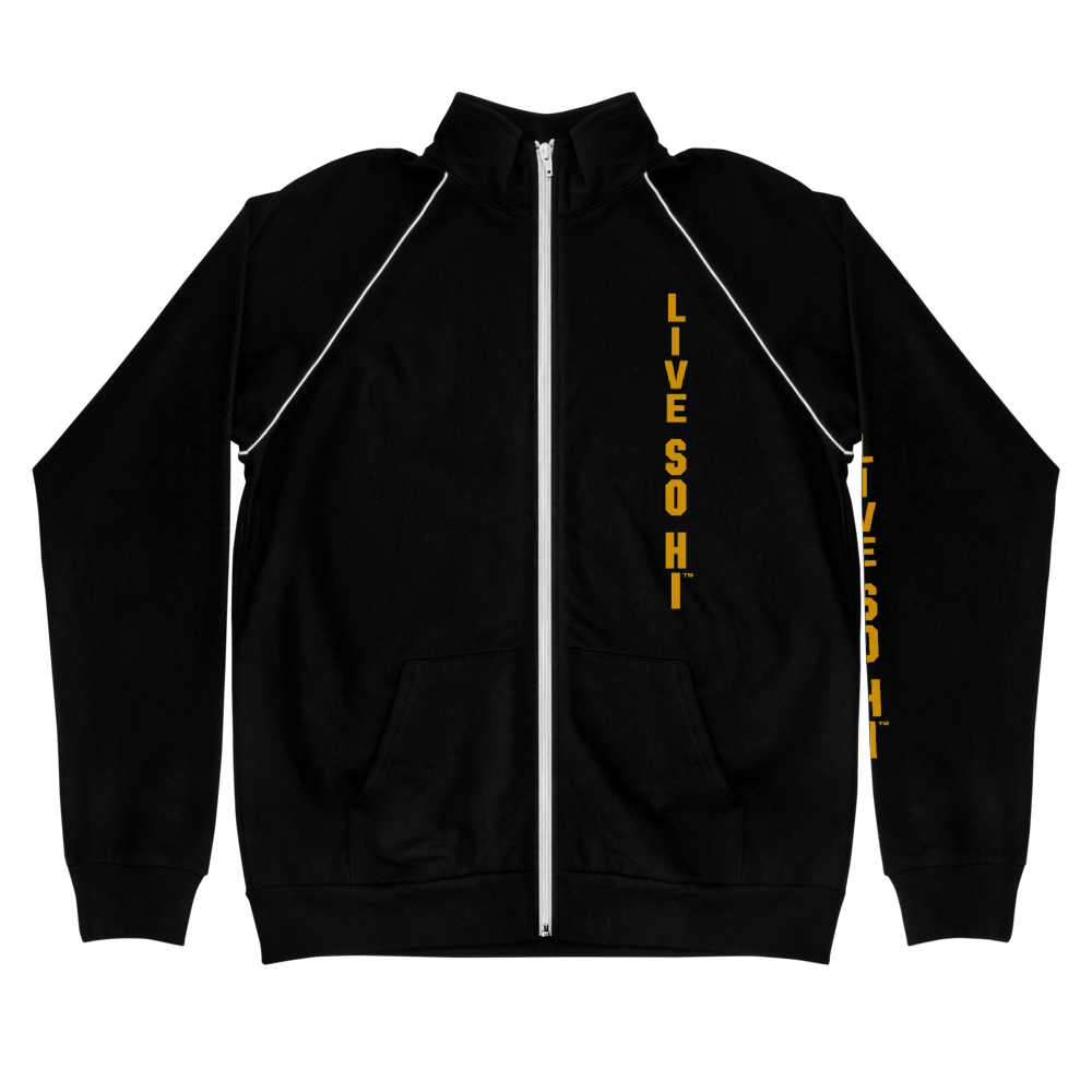 LIVE SO HI CHILL EDITION "GOLD" PIPED FLEECE JACKET